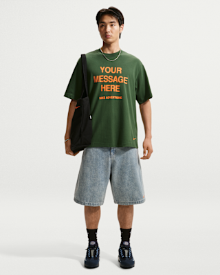 Nike 'Your Message Here' Men's Indigo Denim Shorts. Nike ID